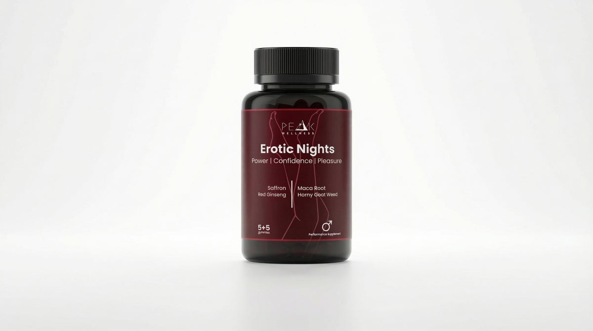 Erotic Nights sexual wellness gummies, strawberry, front of pack